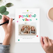 Cartão de Férias de Pet Edição de Cor Vibrações Pa