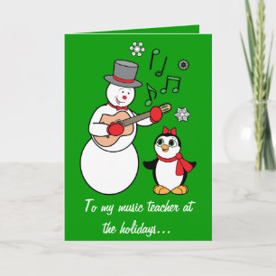 Festividades Cartão de Férias de Professores de Música do Es