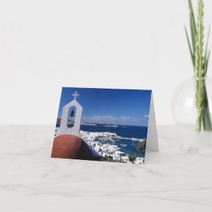 Festividades Cartão de Férias de Santorini Dobrado