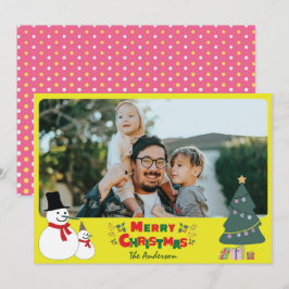 Festividades Cartão de Férias de Saudação de Natal para Snowman