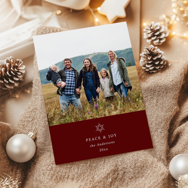 Festividades Cartão De Férias De Snowflake Para Paz E Joy (Criador carregado)