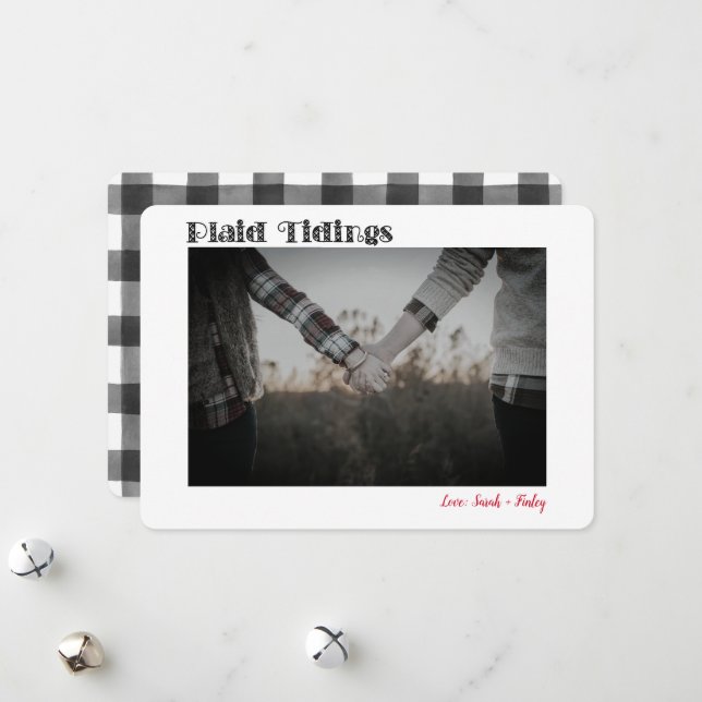 Festividades Cartão de Férias de Xadrez Buffalo 1 ou 2 (Frente/Verso In Situ)