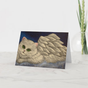 FESTIVIDADES CARTÃO DE FÉRIAS DO ANJO GATO PERSA BRANCO