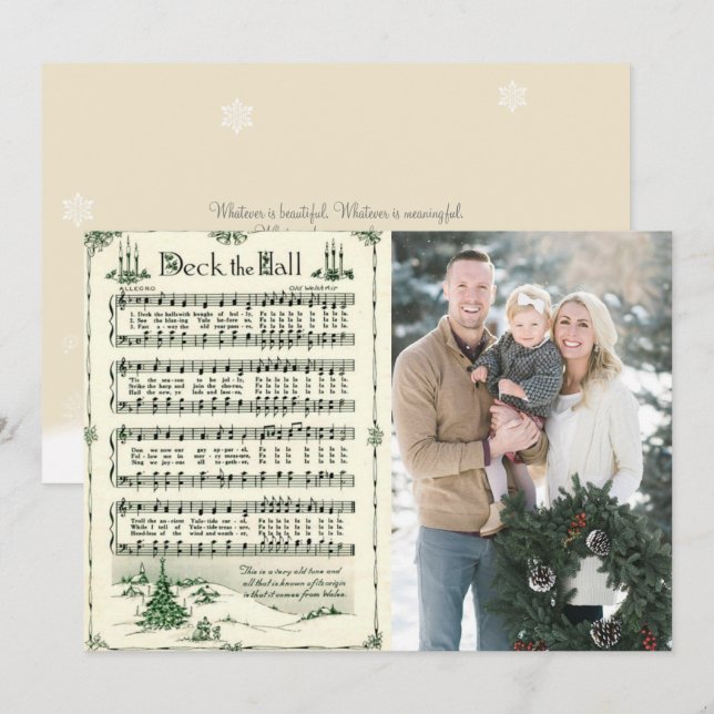 Festividades Cartão de Férias do Carol de Natal do Jingle Bells (Frente/Verso)