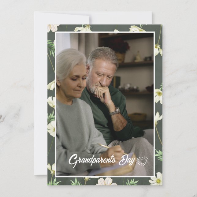 Festividades Cartão de Férias do Dia dos Avós (Frente)