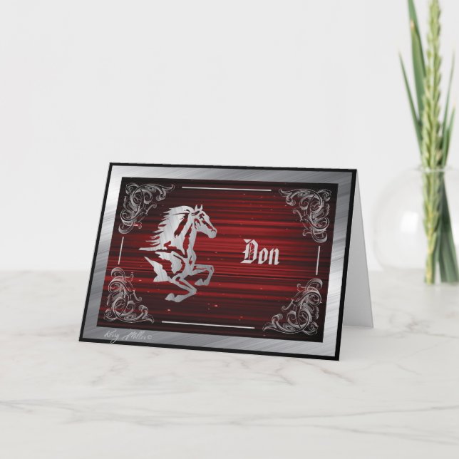 Festividades Cartão de Férias do Dia dos Namorados do Cavalo Ro (Frente)