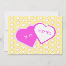 Cartão de Férias do Dia dos Namorados Dois Coraçõe