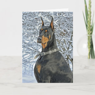 Festividades Cartão de Férias do Doberman Fosty Day