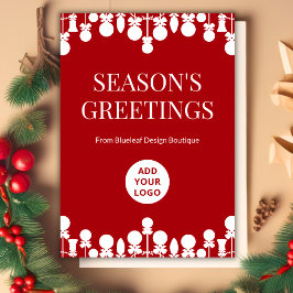 Festividades Cartão de Férias do Escritório Minimalista | Perso