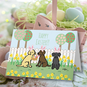 Festividades Cartão de Férias do Jardim de Bunnies da Páscoa de