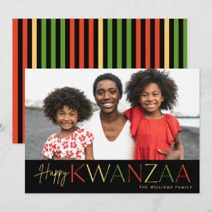 Festividades Cartão de Férias do Kwanzaa Feliz Moderno