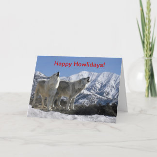 Festividades Cartão de Férias do Lobo Howling