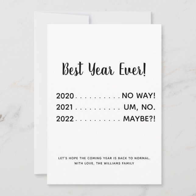 Festividades Cartão de Férias do Melhor Ano de Pandemia Engraça (Frente)