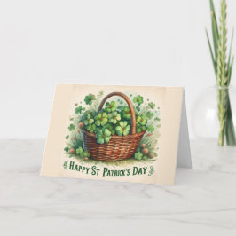 Festividades Cartão de Férias do Trevo da Bênção Irlandesa de S