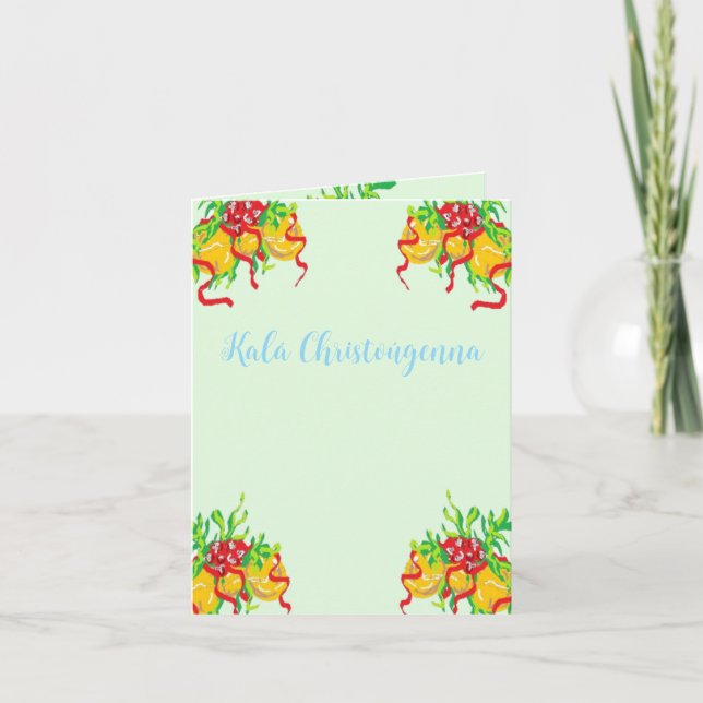 Festividades Cartão de Férias Dobrado (Frente)