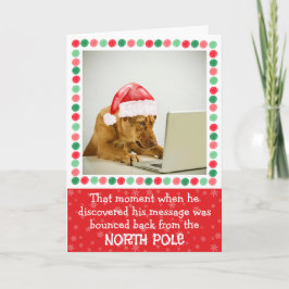 Festividades Cartão de Férias Dobrável do Cachorro do Polo Nort