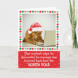 Festividades Cartão de Férias Dobrável do Cachorro do Polo Nort