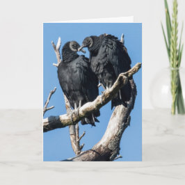 Festividades Cartão de Férias Dobre de Vulture Valentine