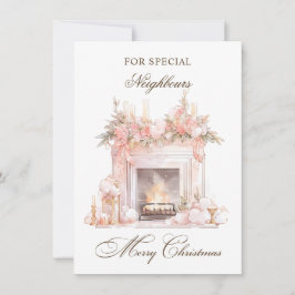Festividades Cartão de Férias dos Vizinhos da Lareira de Natal