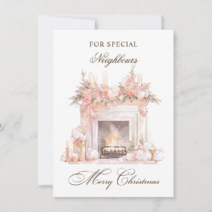 Festividades Cartão de Férias dos Vizinhos da Lareira de Natal