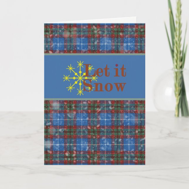 Festividades Cartão de Férias Edinburgh Tartan (Frente)
