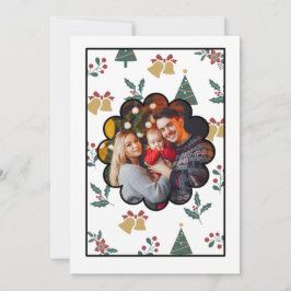 Festividades Cartão de Férias Editável da Família Natal