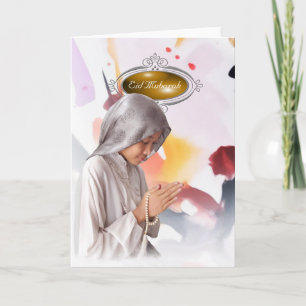 Festividades Cartão de Férias Elegante com Lantejoulas Eid Muba