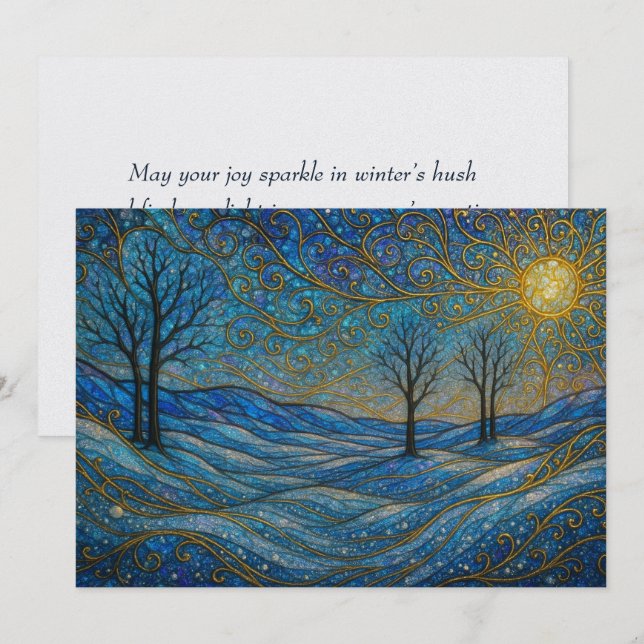 Festividades Cartão de Férias Elegante Moderno Caprichoso Único (Frente/Verso)