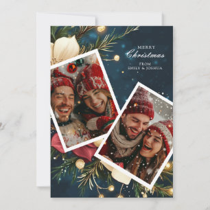 Festividades Cartão de Férias Elegante para Flores de Natal