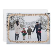 Cartão de Férias Elegante White Garland