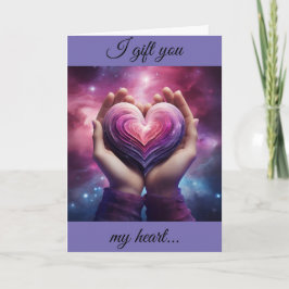 Festividades Cartão de Férias Eu Dou Meu Coração