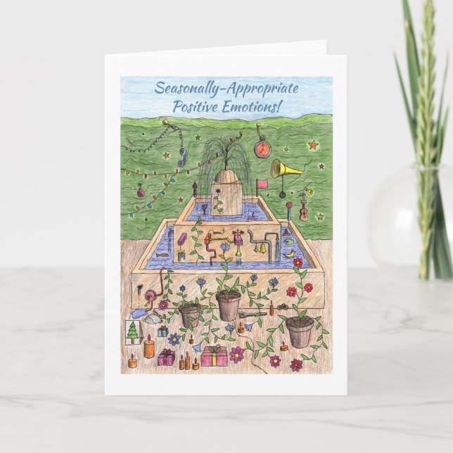 Festividades Cartão de Férias Feliz (Frente)