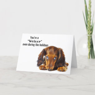Festividades Cartão de Férias Feliz de Cão de Dachshund