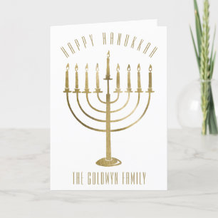 Festividades Cartão de Férias Feliz de Hanukkah Menorah Dentr