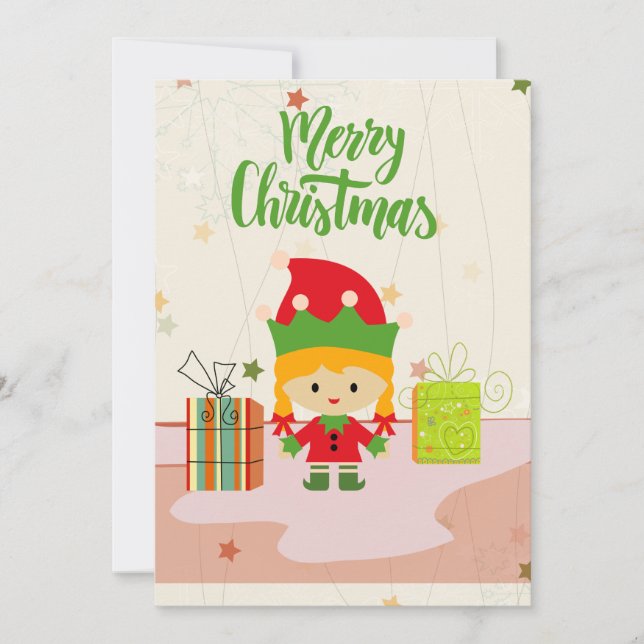 Festividades Cartão de Férias Feliz de Natal (Frente)