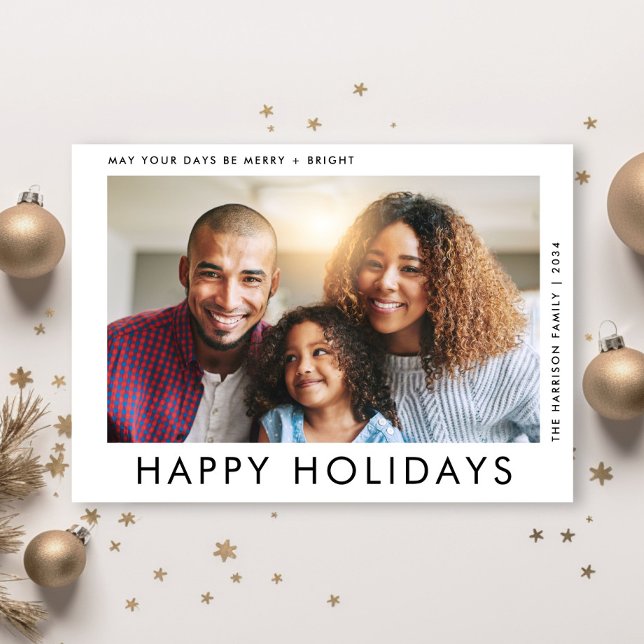Festividades Cartão de Férias Feliz de Natal Moderno (Spread the love and joy of the season with your friends and family near and far)