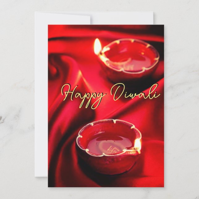 Festividades Cartão de Férias Feliz Diwali (Frente)