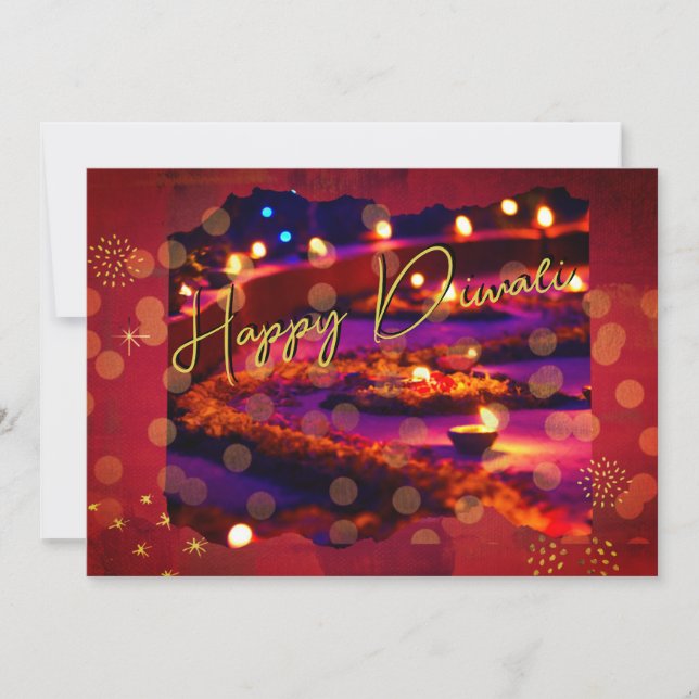 Festividades Cartão de Férias Feliz Diwali (Frente)