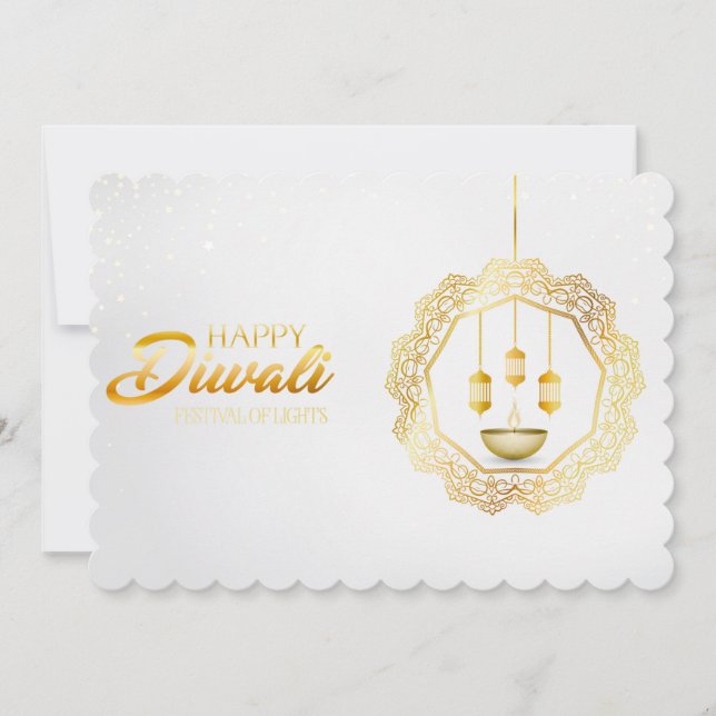 Festividades Cartão de Férias Feliz Diwali (Frente)