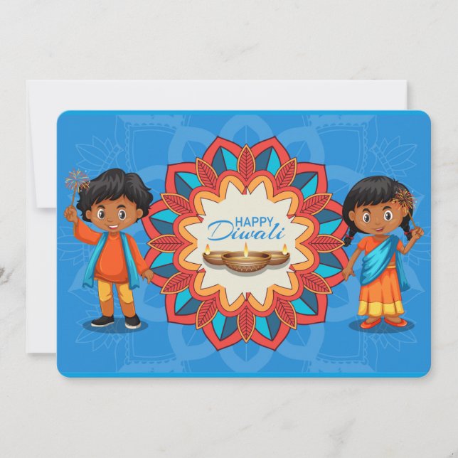 Festividades Cartão de Férias Feliz Diwali (Frente)