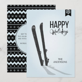 Festividades Cartão de Férias Feliz do Esqui de inverno