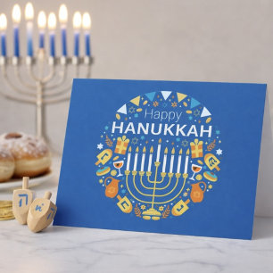 Festividades Cartão de Férias Feliz Hanukkah