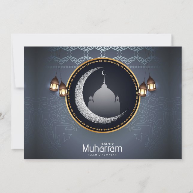Festividades Cartão de Férias Feliz Muharram (Frente)