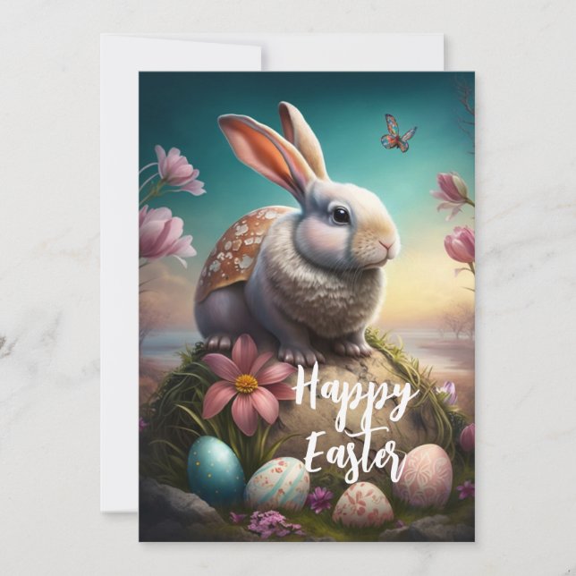 Festividades Cartão de Férias Feliz Páscoa (Frente)