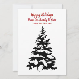 Festividades Cartão de Férias Feliz Pine Snowy