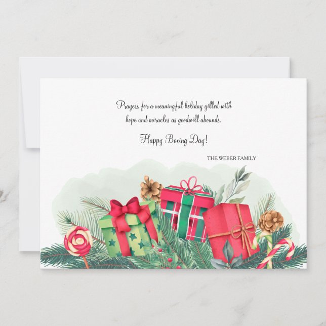 Festividades Cartão de Férias Festivo do Dia do Boxe (Frente)