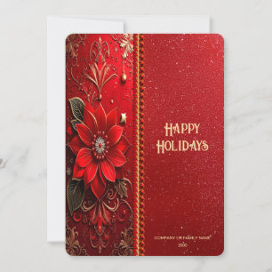 Festividades Cartão de Férias Flor Vermelha do Natal