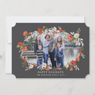 Festividades Cartão de Férias Floral Evelyn