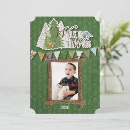 Festividades Cartão de Férias Florestal Aconchegante Ornamental