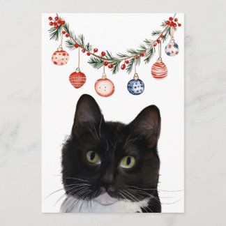 Festividades Cartão de Férias Gato Chapado